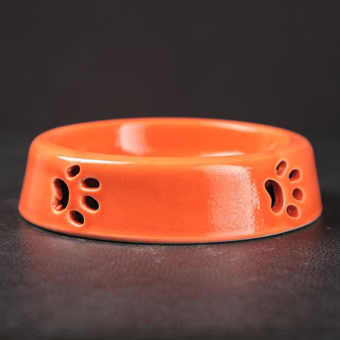 Миска 200 мл "Следы", цвет оранжевый