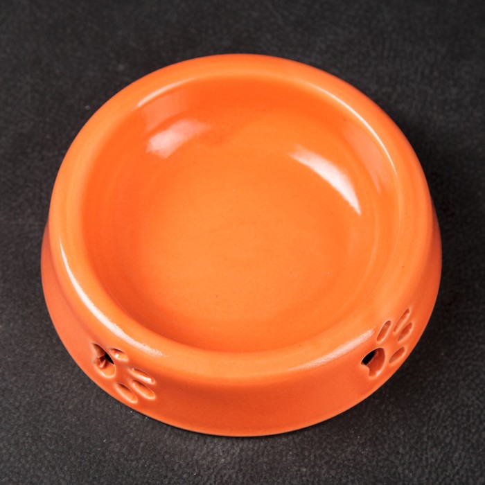 Миска 200 мл "Следы", цвет оранжевый