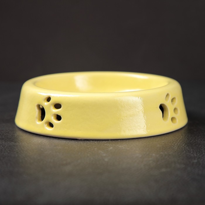 Миска 200 мл "Следы", цвет желтый