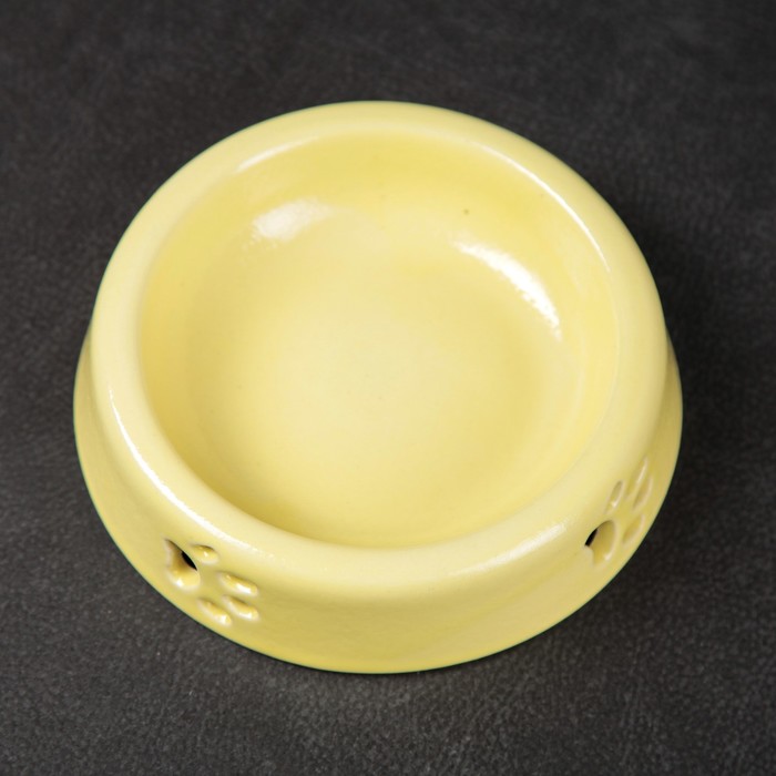 Миска 200 мл "Следы", цвет желтый