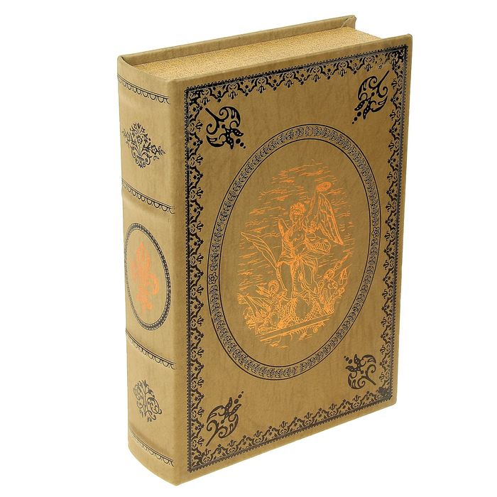 Шкатулка "Сказания о ангеле" кожа с тиснением