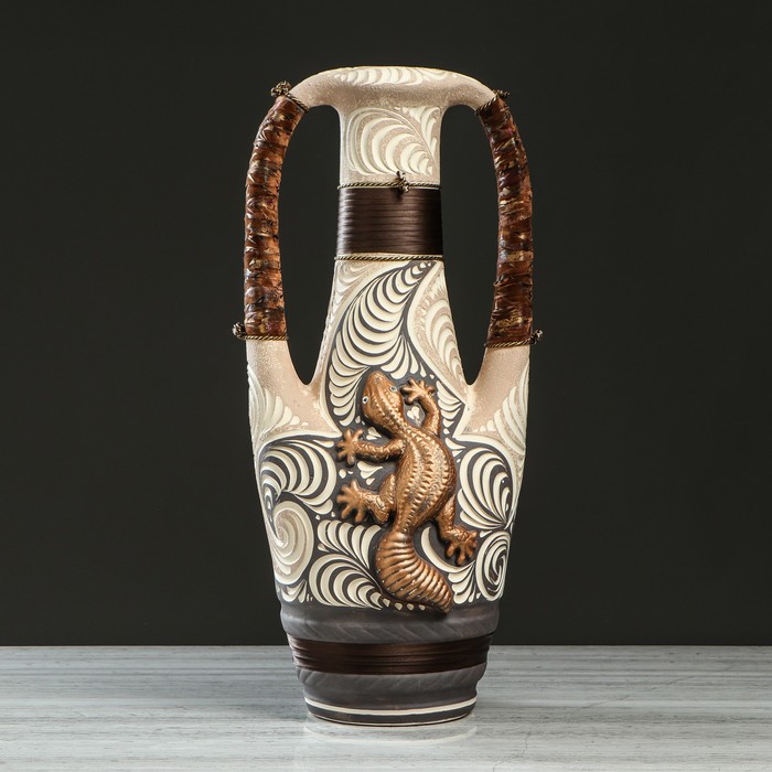 Ваза напольная "София" шамот, лента, шнур