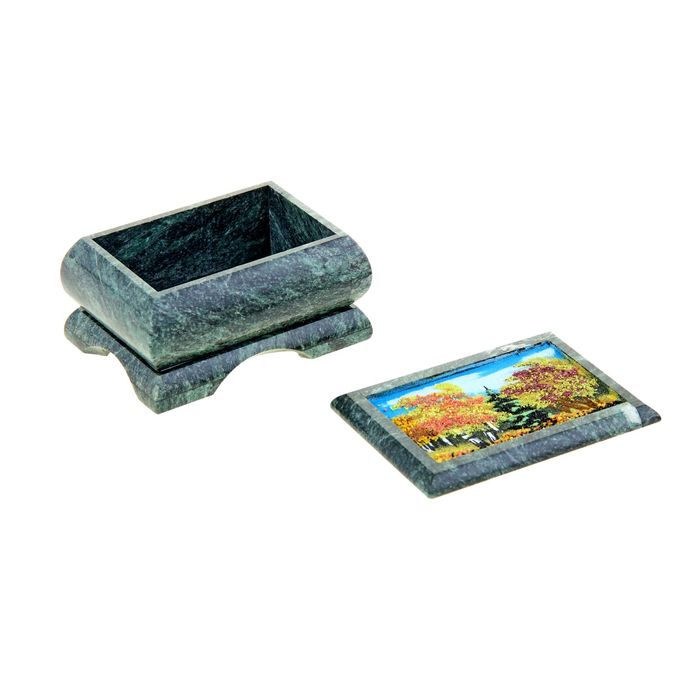 Шкатулка "Осень", каменная крошка