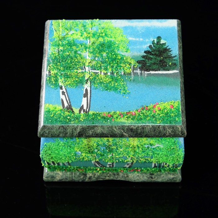 Шкатулка "Лето", каменная крошка