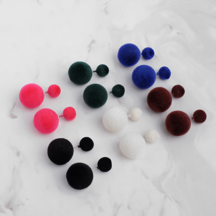 Серьги "Диорис" бархатные, цвет МИКС