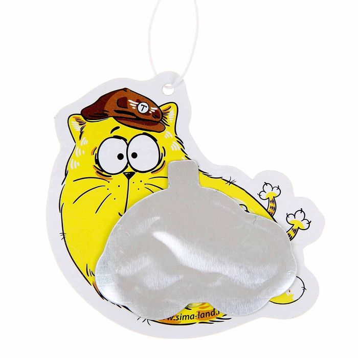 Ароматизатор в авто подвесной "Котэ", персик