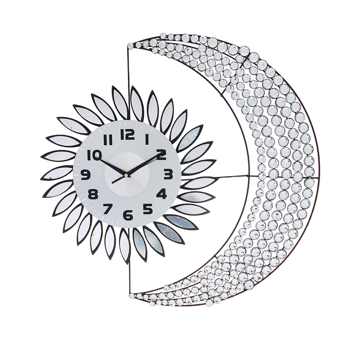 Часы настенные интерьерные "Серия Ажур. Солнце и месяц"