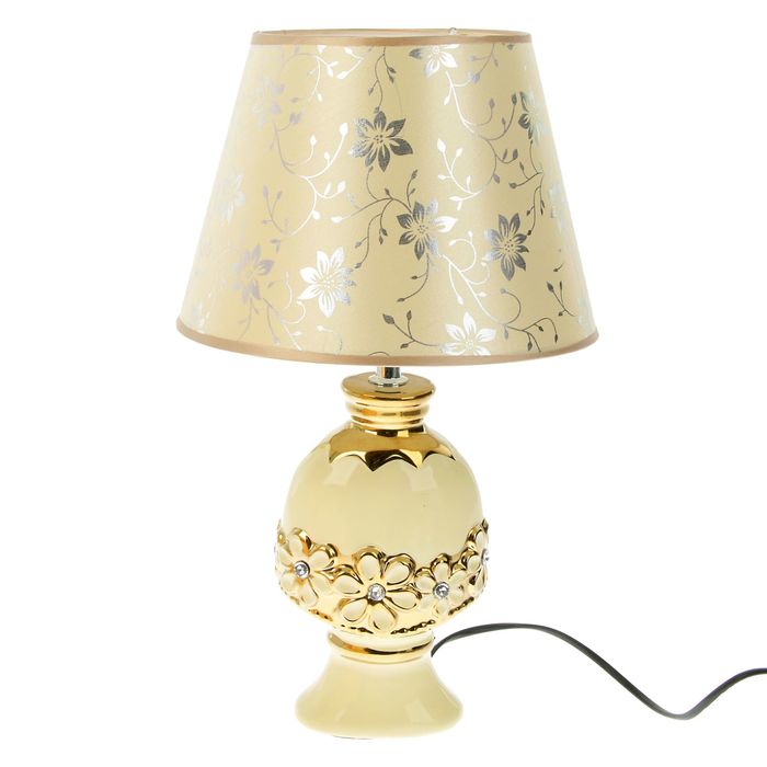 Светильник "Цветочное обрамление" бело-золотой