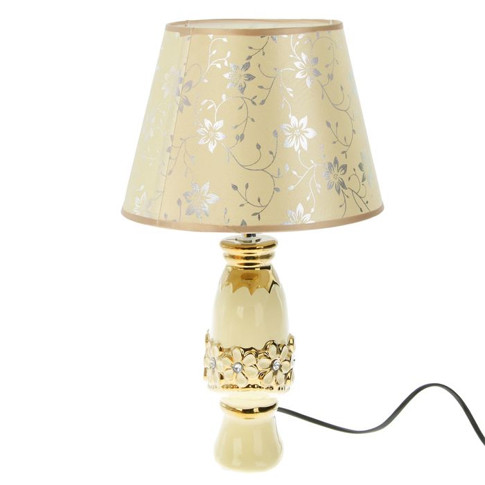 Светильник "Цветочное обрамление" бело-золотой