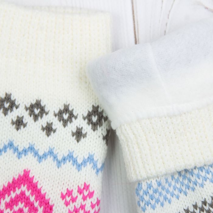 Варежки женские "Люба", размер 20 (р-р произв. 22*1*9), цвет МИКС 65487