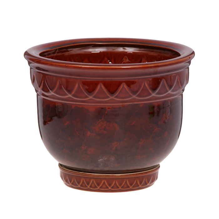 Кашпо "Бриз" коричневое 8,5 л