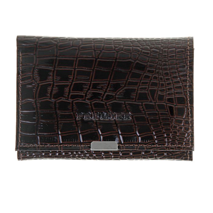 Портмоне женское, 1 отдел для купюр, для кредитных карт, цвет коричневый