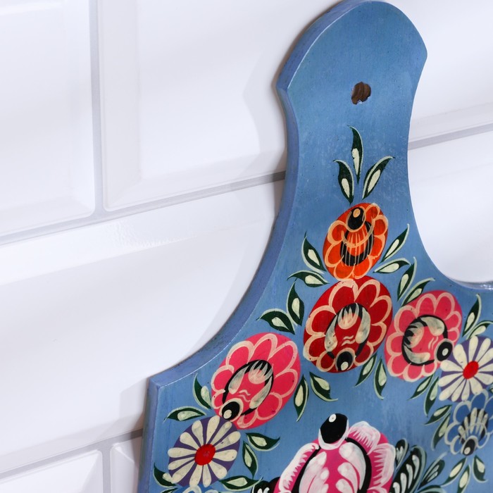 Доска разделочная, городецкая роспись, микс