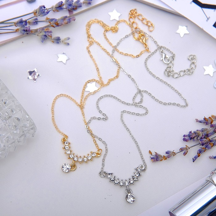 Колье "Капля блеска", цвет МИКС