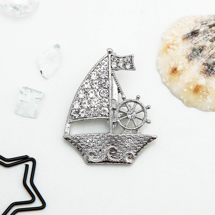 Брошь "Кораблик", цвет МИКС