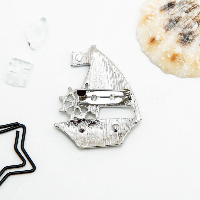 Брошь "Кораблик", цвет МИКС