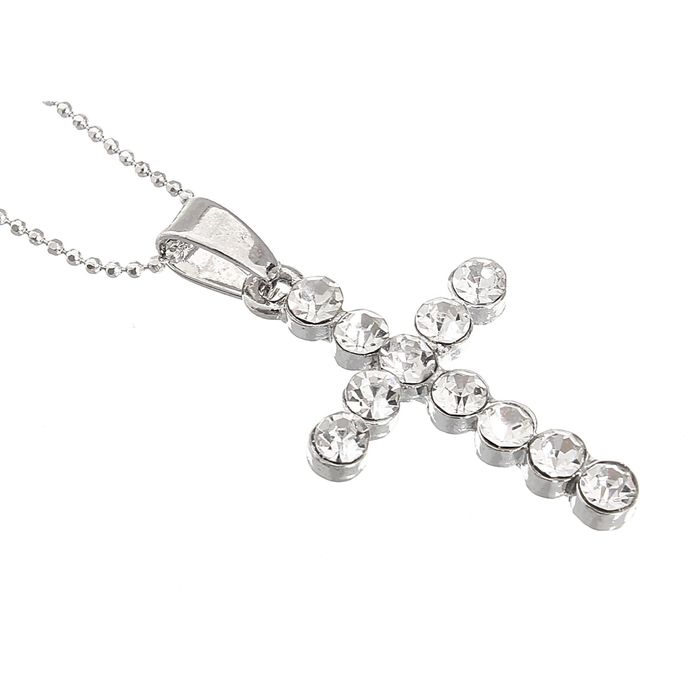 Кулон "Крест", цвет МИКС, 45см