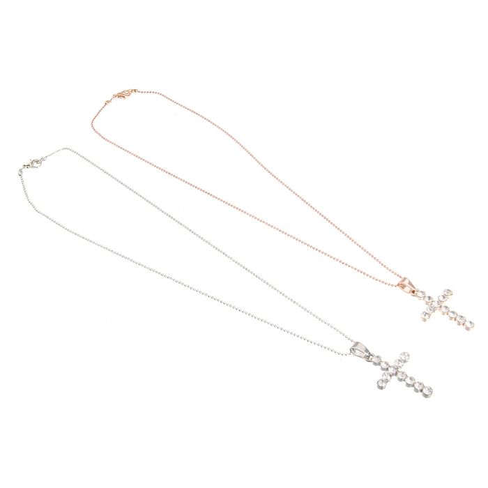 Кулон "Крест", цвет МИКС, 45см