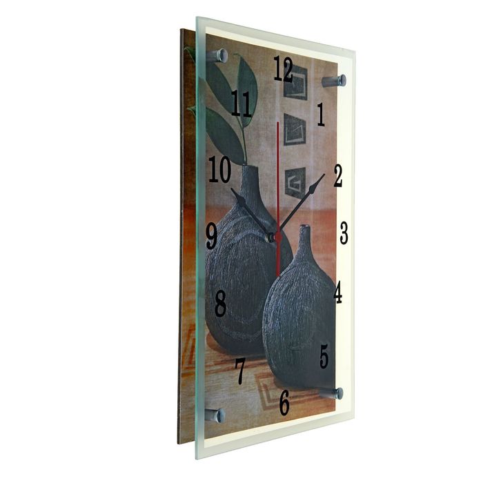 Часы настенные прямоугольные "Вазы", 25х35 см микс