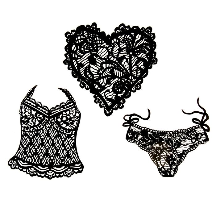 Декор для творчества "Комплект белья", набор 3 шт.