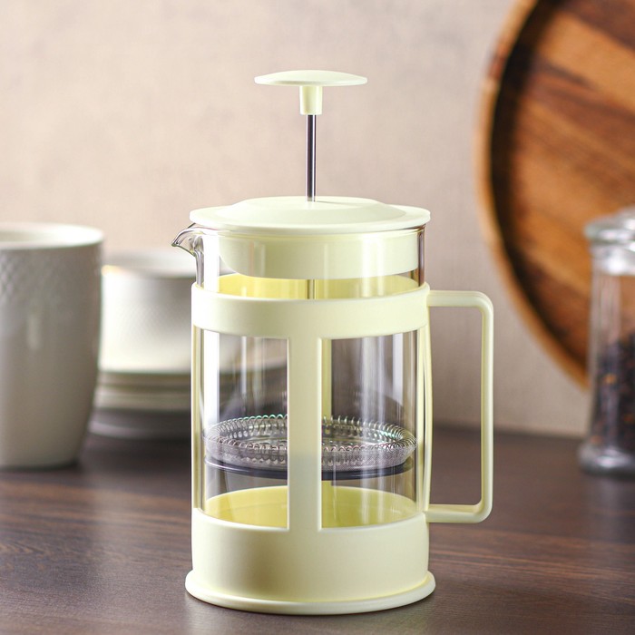 Френч-пресс 800 мл "Классика", цвет молочный