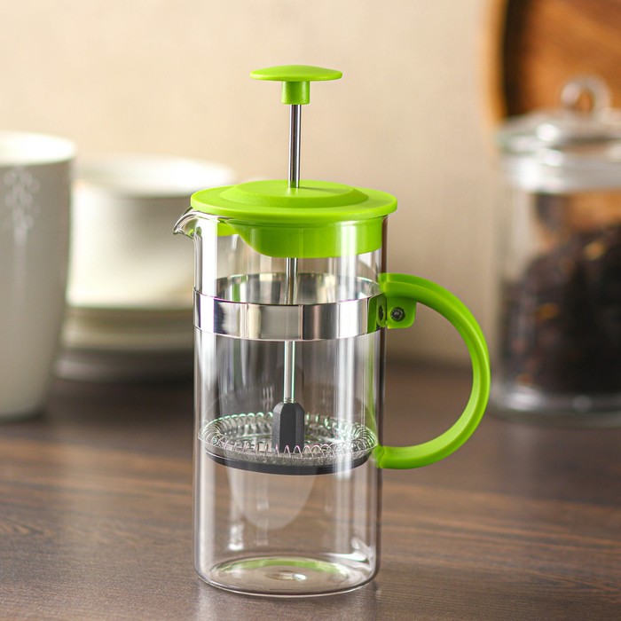 Френч-пресс 350 мл "Гарсон", цвет зеленый