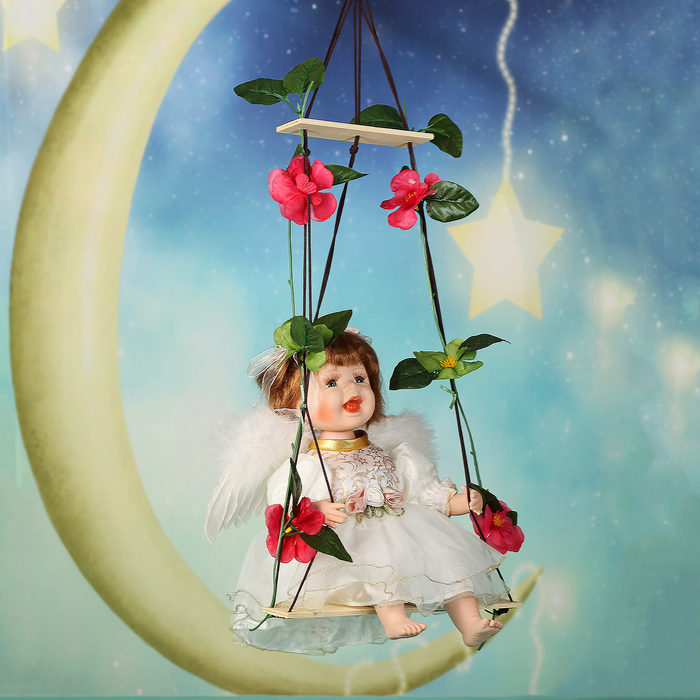 Кукла коллекционная "Маленькая Ника на качели"