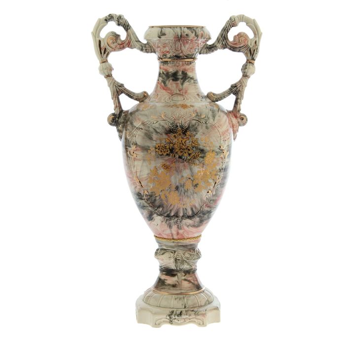 Ваза напольная "Флорена" малахит, красная