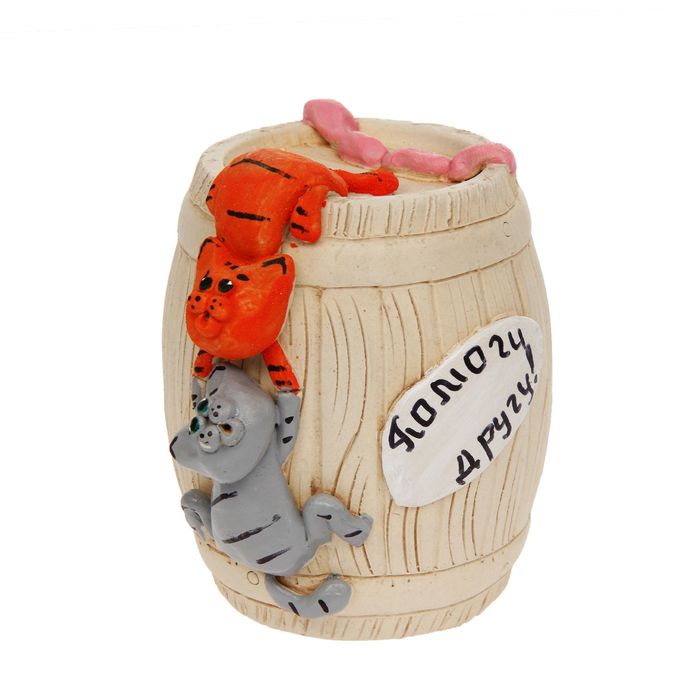 Копилка "Коты на бочке"