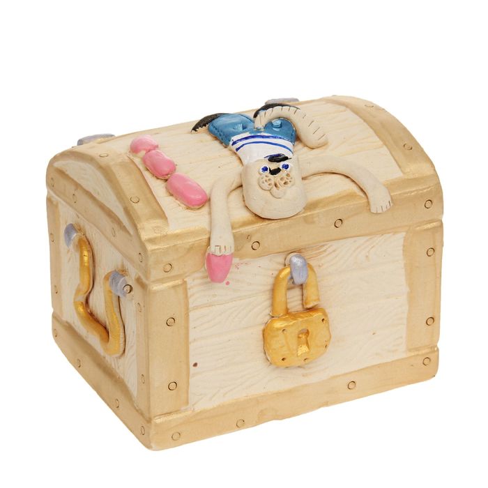 Копилка "Кот на сундуке" большая