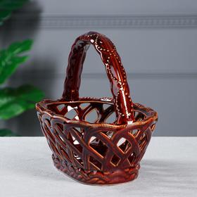 

Фруктовница "Анита", с ручкой, резная, 25 см