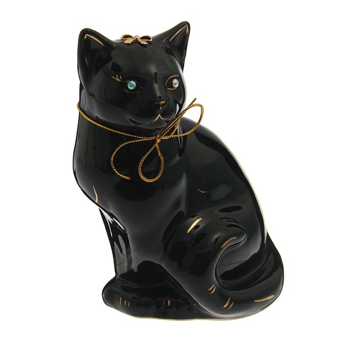 Копилка "Кошка Мурка" глянец, чёрная
