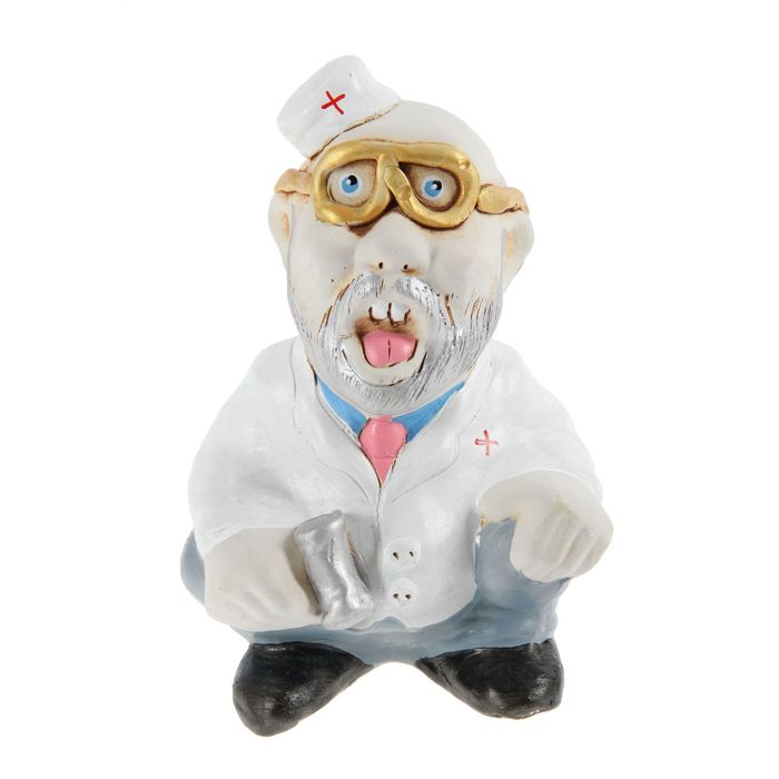 Копилка "Доктор" белая, микс