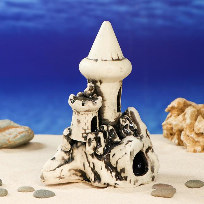 Декорации для аквариума "Замок на скале" микс