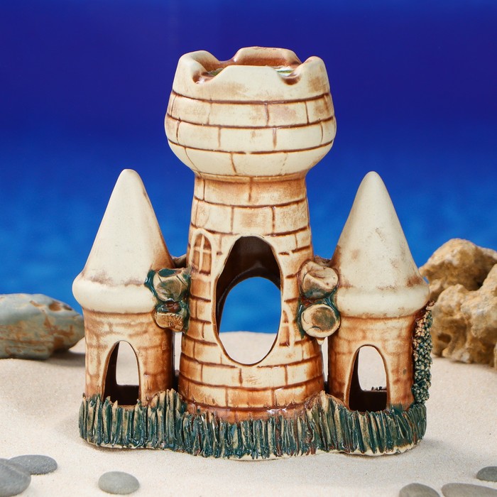 Декорации для аквариума "Башня тройная" микс