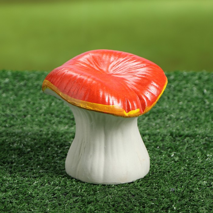 Садовая фигура "Гриб лисичка" малая, белая ножка