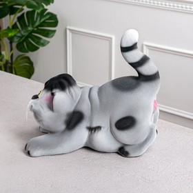 

Копилка "Кот Афоня", флок, серая, 30 см