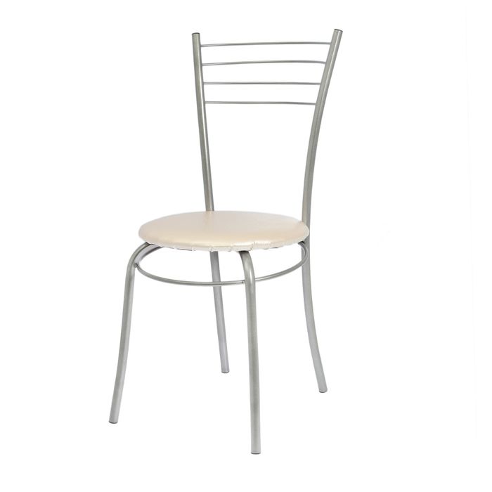 Стул "Бистро", порошковое покрытие искра-хром, цвет жемчуг