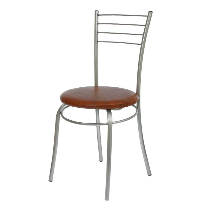 Стул "Бистро", порошковое покрытие искра-хром, цвет шоколад