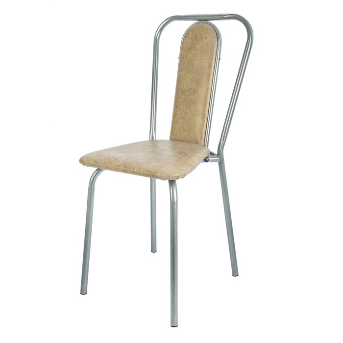 Стул "Трапеция" порошковое покрытие искра-хром, цвет бежевый