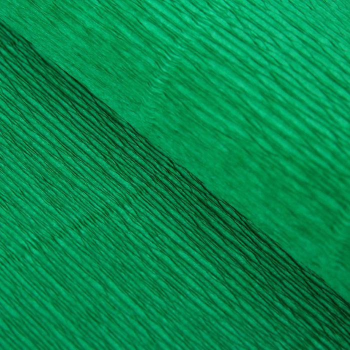 Бумага для упаковок и поделок, гофрированная, зеленая, однотонная, двусторонняя, рулон 1 шт., 0,5 х 2,5 м