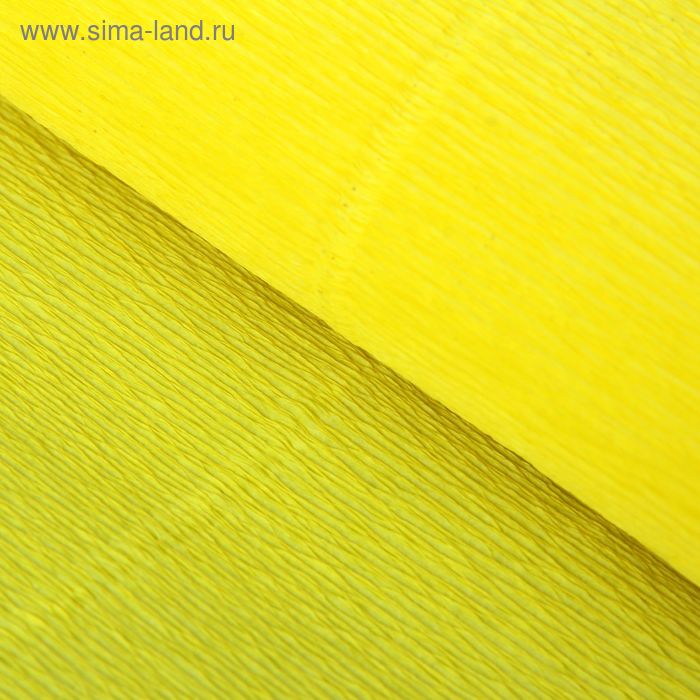 Бумага для упаковок и поделок, Cartotecnica Rossi, гофрированная, лимонная, желтая, однотонная, двусторонняя, рулон 1 шт., 0,5 х 2,5 м