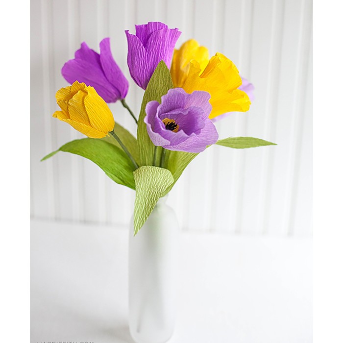 Бумага гофрированная, 575 "Лимонная", 0,5 х 2,5 м