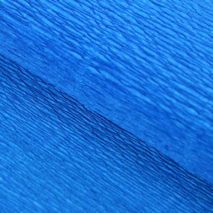Бумага для упаковок и поделок, Cartotecnica Rossi, гофрированная, васильковая, синяя, однотонная, двусторонняя, рулон 1 шт., 0,5 х 2,5 м