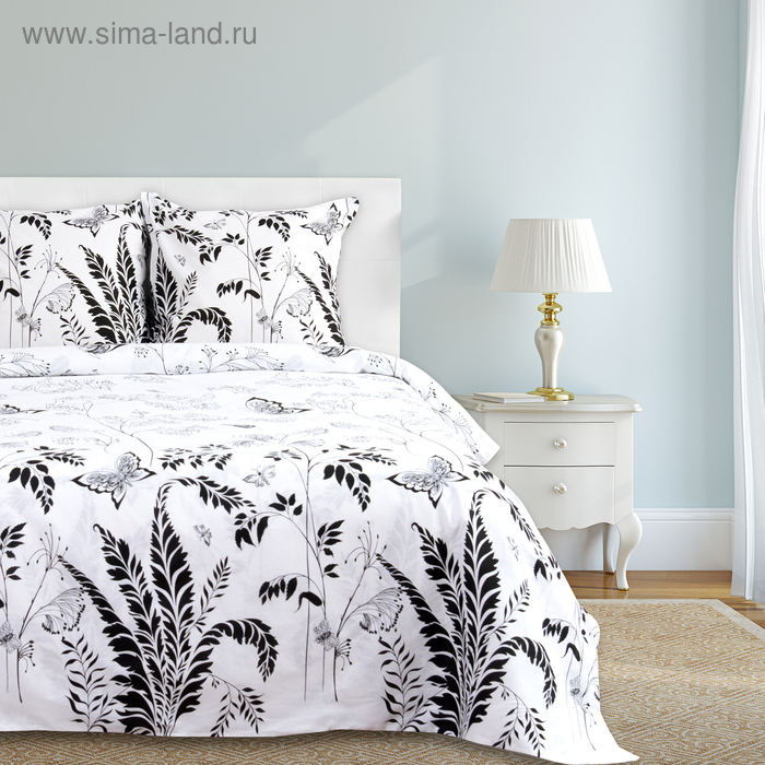 

Постельное бельё "Этель" евро Легкость ночи 200х217 см, 240*220 см, 70х70 см - 2 шт., 100% хлопок, бязь 125 г/м²
