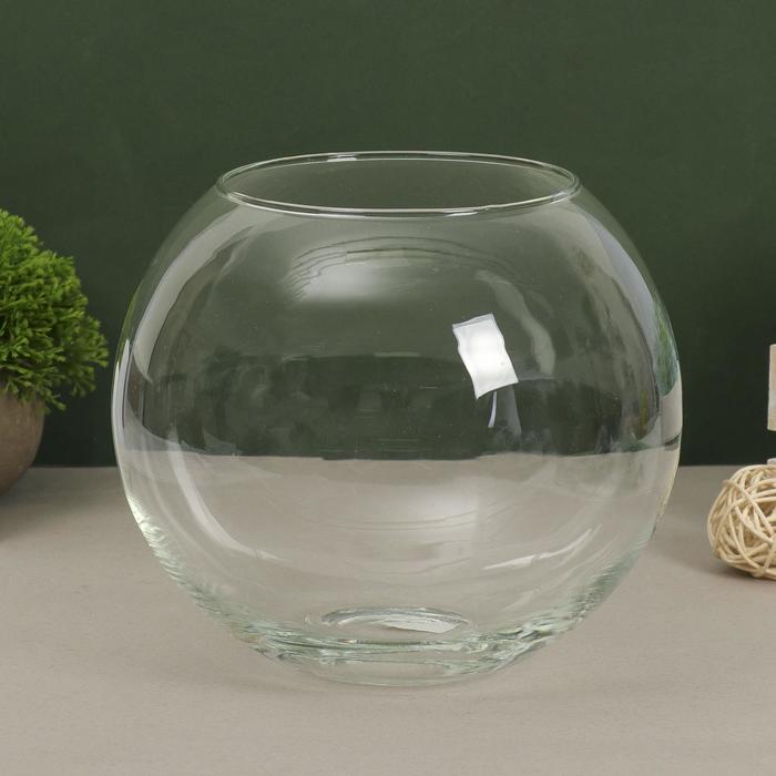 Ваза Шаровая d-15см h-18х21,5см, 4л 2069 прозрачная аквариум ms octopus шаровая ваза 4л