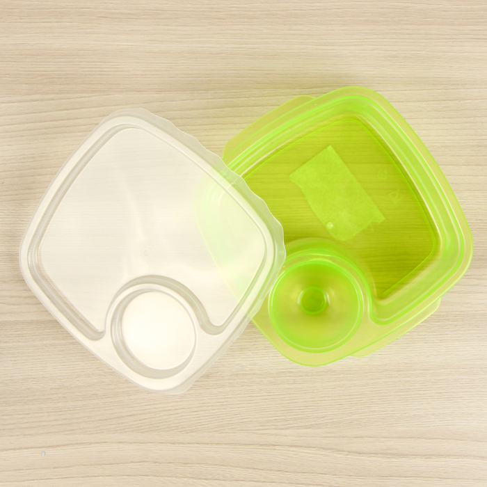 Ланч-бокс 2 отделения "Универсал" 15,5х15,5х5 см, цвет МИКС