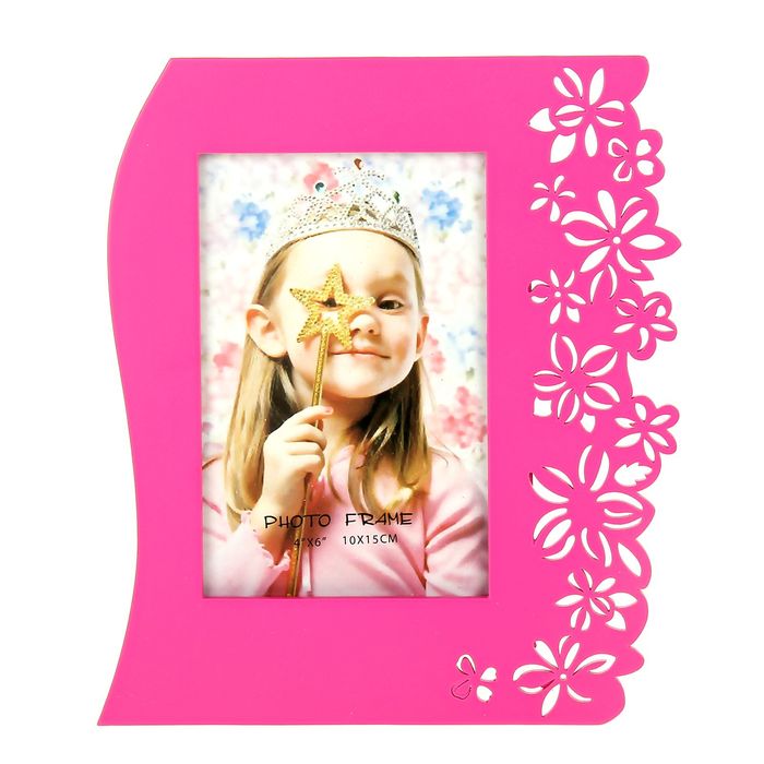 Фоторамка "Цветочный край" розовая 10х15 см