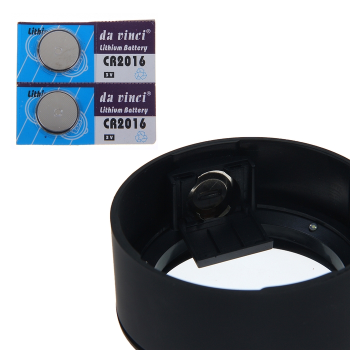 Лупа сувенирная слайдовая х3,5, 3LED, 2 круглых батарейки, автовыключение ч/з 4мин, цвета МИКС