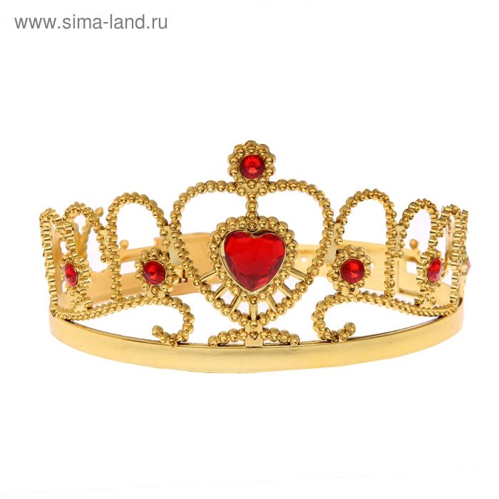 Корона «Прелестница», с камнями карнавальная королевская корона золотая с камнями